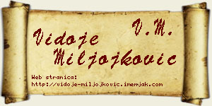 Vidoje Miljojković vizit kartica